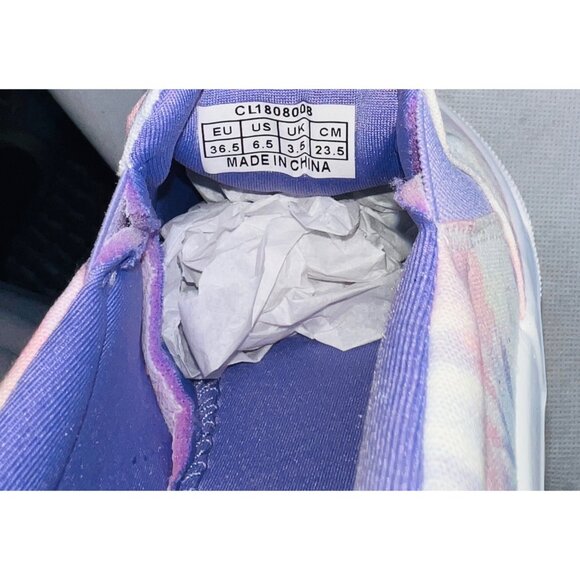 Jenn Ardor Tie-Dye Canvas Slip-On Sneakers With White Sole Pink Purple 6.5 - Picture 6 of 6